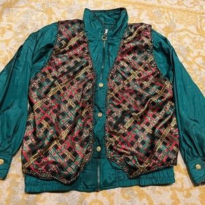 🎄Vintage Holiday Windbreaker🎄